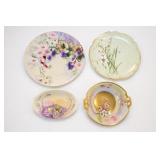 Hand-Painted Floral Porcelain Dish Group