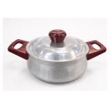 Aluminum Pot With Glass Lid and Red Handles