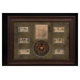 Framed Texas Currency and Seal Display