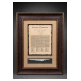 Framed Document and Displayed Artifact