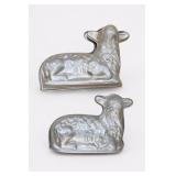 Metal Lamb-Shaped Cake Mold Pair