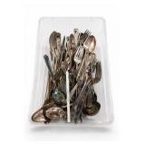 Assorted Metal Flatware and Serving Utensils