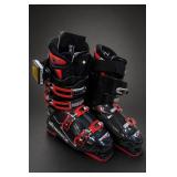 Black and Red Ski Boots Pair