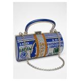 Beaded Handbag With $100 Bill Design and Chain Strap