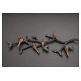 Mixed-Metal Bird-and-Branch Decorative Sculpture