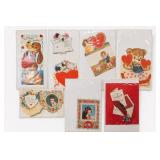 Lot of 7 Vintage Valentine's Day Greeting Cards