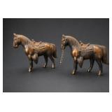 Lot of 2 Equestrian Horse Figurines Spelter