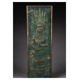 Cambodian Devata or Apsara relief canvas 19.5X60