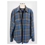 Pendleton Plaid Wool Shirt-Jacket, Size XL
