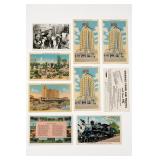 Lot of 9 All Unused Vintage Printed POSTCARDS