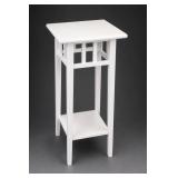 White Two-Tier Console Table
