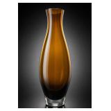 Contemporary hand-blown amber glass Vase Artland