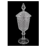 'Diamond Point' lidded apothecary jar by Indiana