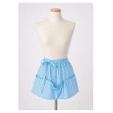 Blue-and-White Gingham Apron