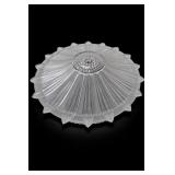 14–15in Clear Ribbed Light-Fixture Shade