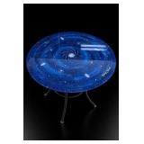 Edward Colarik Dallas Artist Painted Glass Table