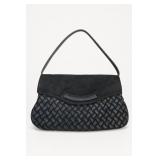 Big Buddha Black Woven-Panel Handbag