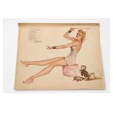 1942 Alberto Vargas Beauts & Saddles Pin-Up Print