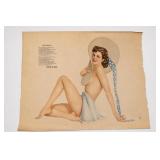 1942 Alberto Vargas Miss America Artwork