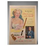 Robt. Burns Cigarillos Bert Lahr Ad Poster