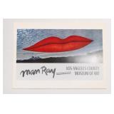 1966 Man Ray Lips Exhibition Poster