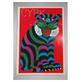 1971 Hubert Hilscher Cyrk Tiger Poster