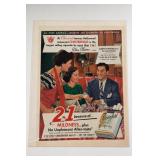 1952 Chesterfield Danny Thomas Advertising Poster