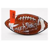 Football-Shaped Touchdown Ceramic Plate, 1 Piece