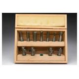 Wooden 12PC Router Bit Set, 11 Bits Visible