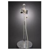 Chrome-Colored Freestanding Table Lamp