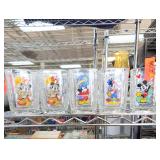 Lot of Five 2000 Disney Mickey Glass Tumblers