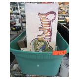 Vintage Fishing Needlework and Framed Decor