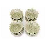 Lot of Vintage Ceramic Leafy Salad Bowls