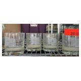 Lot of 4 Patriotic Flag Glass Whiskey Tumblers