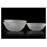 Four Vintage Indiana Glass Weavetex Bowls