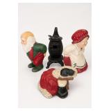 Santa and Mrs Claus Warming Butts Small Stove Lamp