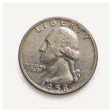 1958 Washington Silver Quarter