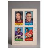 1969 Topps Four-in-One Football Panel