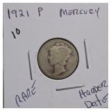 1921 Mercury Dime