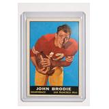 1961 Topps John Brodie Rookie Card #59