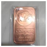 1 AVDP Oz .999 Fine Copper Bar
