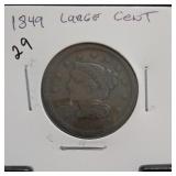 1849 U.S. Coronet Head Large Cent