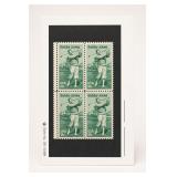 1981 U.S. 18c Bobby Jones #1933 Block of 4 Stamps