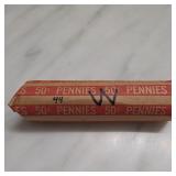 Wheat Cent Roll in 50Â¢ Wrapper