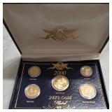 2000 U.S. Five-Coin 24Kt Gold-Plated Set
