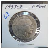 1937-D Buffalo Nickel, Fine