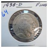 1938-D Buffalo Nickel, Fine