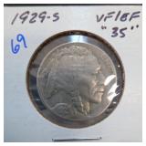 1929-S Buffalo Nickel, VF18