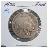 1926 Buffalo Nickel, Fine