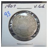 1907 Liberty Head V Nickel